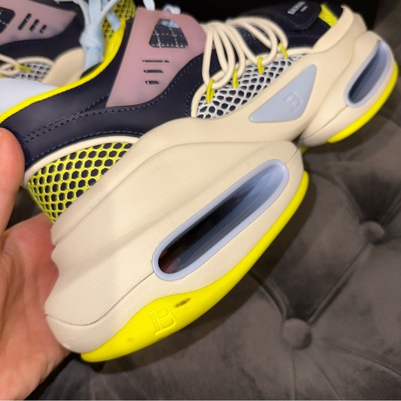 Size 42 Balmain B-bold Panelled Chunky Sneakers - Picture 8 of 15